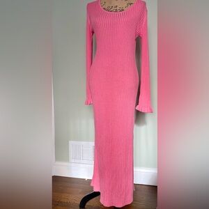 H&M Vibrant Pink Long Sleeve Dress